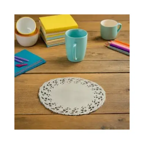 Doily 5 IN Paper White Lace Round - pack of 1000