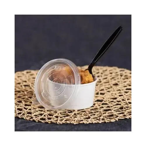 Karat Lid Flat 3.7 IN PP Clear Round For 8-10 OZ Container Vented - pack of 1000 Karat Lid Flat 3.7 IN PP Clear Round For 8-10 OZ Container Vented - pack of 1000