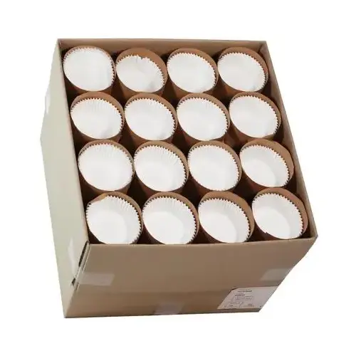 Baking Cup 2.75X0X5.5 IN Paper White Round - pack of 10000 Baking Cup 2.75X0X5.5 IN Paper White Round - pack of 10000