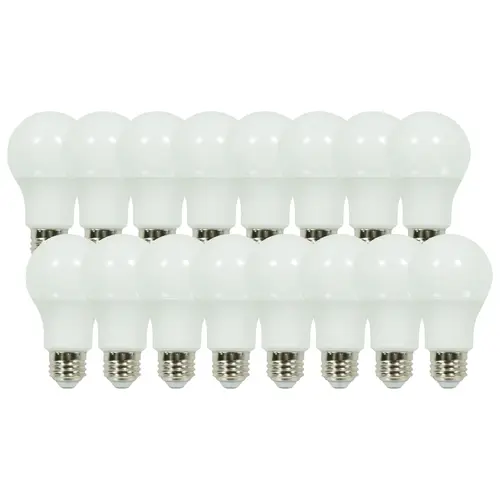 1500 Lumen LED A19 Bulb, 15-Watt, 100-Watt Equivalent E26, 16-Pack