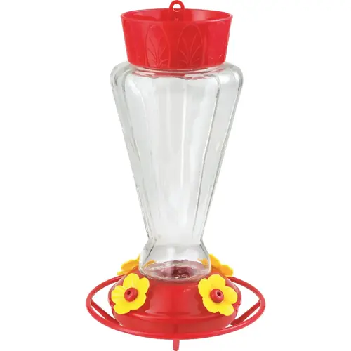 28 Oz. Glass Royal Hummingbird Feeder Red 28 Oz. Glass Royal Hummingbird Feeder Red