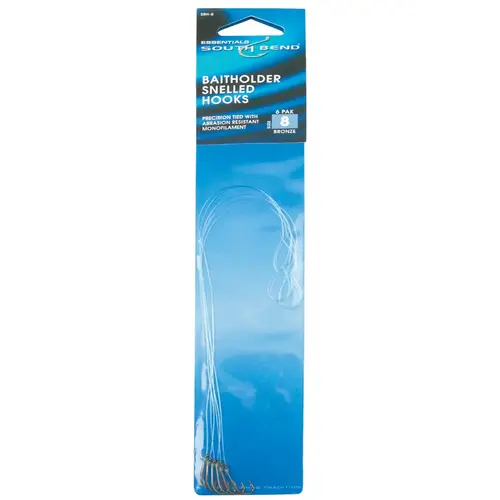 Size 6 Baitholder Bronze Snelled Hooks (6-Pack) Size 6 Baitholder Bronze Snelled Hooks (6-Pack)