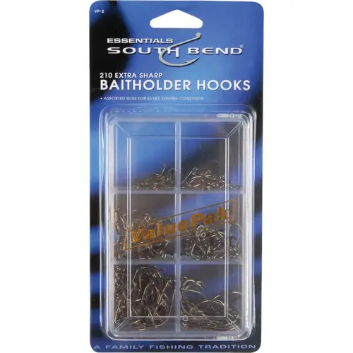 210-Piece Value Pack Assorted Bait Fishing Hook Kit 210-Piece Value Pack Assorted Bait Fishing Hook Kit