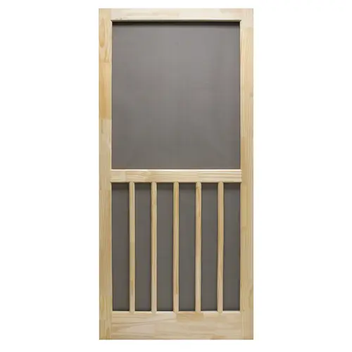 Screen Door 80-1/2" H X 32" W Nantucket Natural Wood Wood Natural Wood