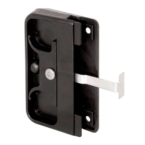 Door Latch and Pull, 2 in Pull W, Plastic/Steel Black Door Latch and Pull, 2 in Pull W, Plastic/Steel Black