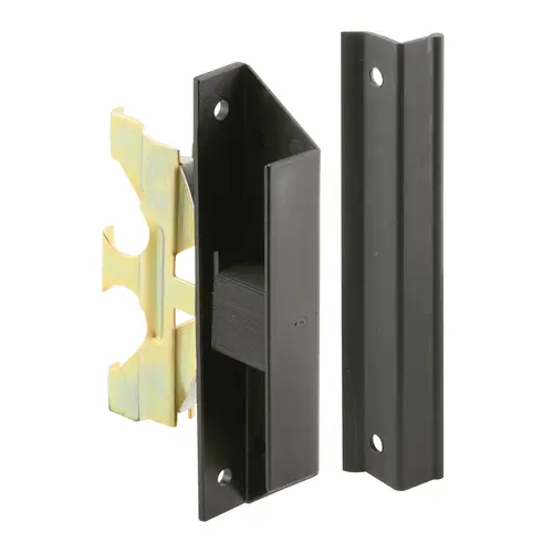 Black Sliding Screen Door Latch and Pull with 3-1/2" Screw Holes for Section Doors by Bayform Black Sliding Screen Door Latch and Pull with 3-1/2" Screw Holes for Section Doors by Bayform