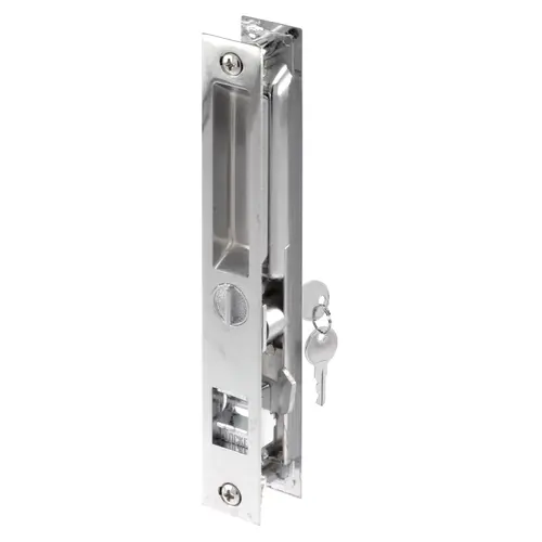 Keyed Sliding Door Flush Latch Handle Set, Diecast Construction, 6-5/8-In. Keyed Sliding Door Flush Latch Handle Set, Diecast Construction, 6-5/8-In.