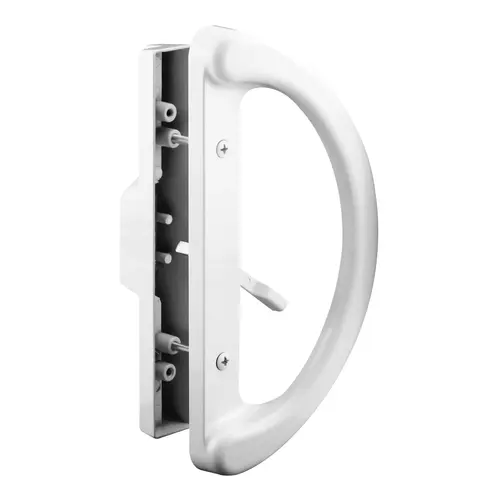 Handle Set, Aluminum, Painted, 1-1/2 to 1-3/4 in Thick Door White Handle Set, Aluminum, Painted, 1-1/2 to 1-3/4 in Thick Door White