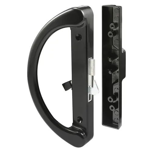 Diecast Hook Latch Sliding Door Handle, Black (1 Set) Diecast Hook Latch Sliding Door Handle, Black (1 Set)