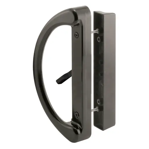 Door Pull, 3-1/2 in W, 1-7/8 in D, Aluminum, Painted Black Door Pull, 3-1/2 in W, 1-7/8 in D, Aluminum, Painted Black