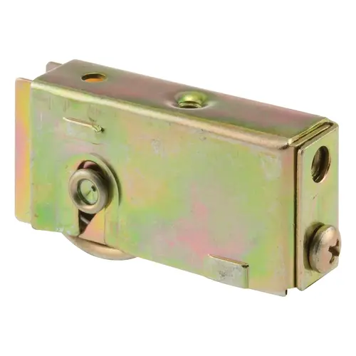 Roller Assembly, 1-1/4 in Dia Roller, 5/16 in W Roller, Steel, 1-Roller, Plain Back Mounting Gold Roller Assembly, 1-1/4 in Dia Roller, 5/16 in W Roller, Steel, 1-Roller, Plain Back Mounting Gold