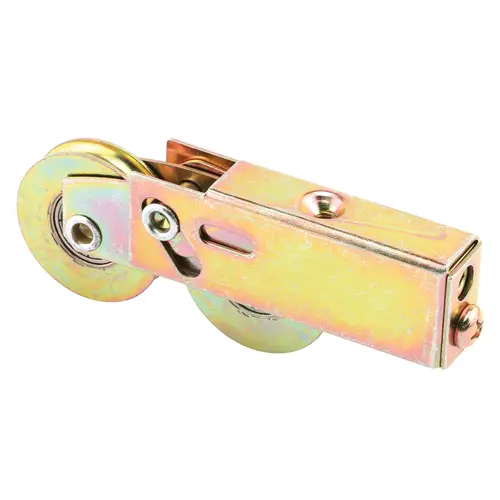 D 1754 Roller Assembly, 1-1/2 in Dia Roller, 5/16 in W Roller, Steel, 2-Roller, Plain Back Mounting Bronze