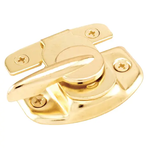 Sash Lock, 1-3/4 and 1-1/2 in. Hole Centers, Fits Single/Double Hung Wood Windows, Steel w/Diecast Lever, Bright Brass-Plated (Single Pack) Sash Lock, 1-3/4 and 1-1/2 in. Hole Centers, Fits Single/Double Hung Wood Windows, Steel w/Diecast Lever, Bright Brass-Plated (Single Pack)