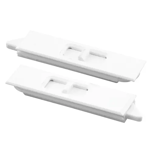 Tilt Latch Pair, White Plastic Construction, Spring-Loaded, Snap-In (1 Pair)