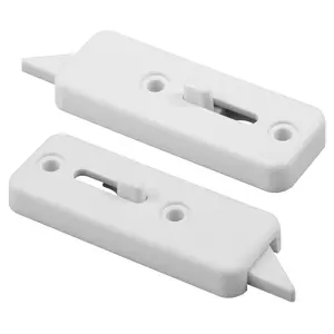 Prime-Line F 2737 2-9/16 in., White Plastic, spring-loaded Tilt Latch (1-pair)