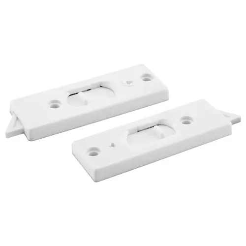 Tilt Latch for Verticle Sliding Windows, Spring-Loaded, White Plastic, 2-15/16-In Pair Tilt Latch for Verticle Sliding Windows, Spring-Loaded, White Plastic, 2-15/16-In Pair