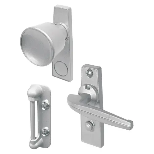 Tulip Knob Latch, Aluminum, Metallic, 5/8 to 1-1/4 in Thick Door Tulip Knob Latch, Aluminum, Metallic, 5/8 to 1-1/4 in Thick Door