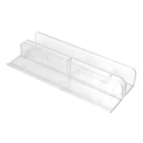 Shower Door Bottom Guide 11/16" H X 1-5/8" W Clear Frameless Clear Shower Door Bottom Guide 11/16" H X 1-5/8" W Clear Frameless Clear