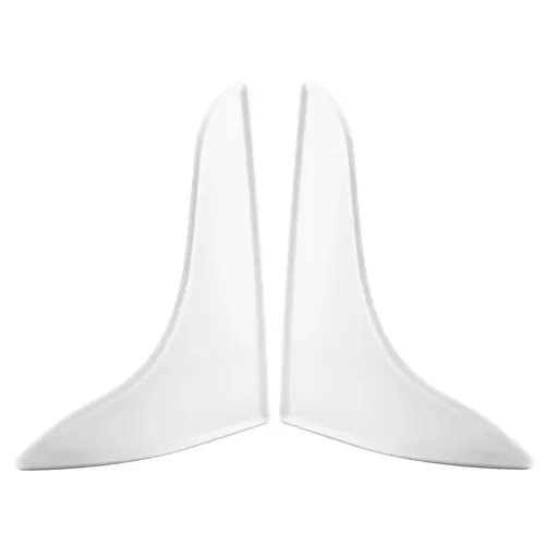 Porcelain White Curved Profile Tub Splash Guard - pack of 2 Porcelain White Curved Profile Tub Splash Guard - pack of 2