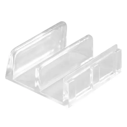 Shower Door Bottom Guide, Sliding, Plastic, Clear - pack of 2 Shower Door Bottom Guide, Sliding, Plastic, Clear - pack of 2