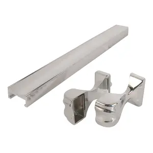 Prime-Line M 6093 Towel Bar and Bracket, Aluminum, Chrome, For: Shower and Tub Enclosure Doors