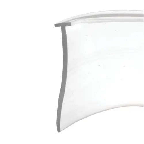 Shower Door Bottom Seal, Swinging, Vinyl, Clear, For: Swinging Shower Doors and Tub Enclosures