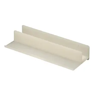Prime-Line M 6221 Shower Door Bottom Guide 1.19" H X 4.06" W White Frameless White