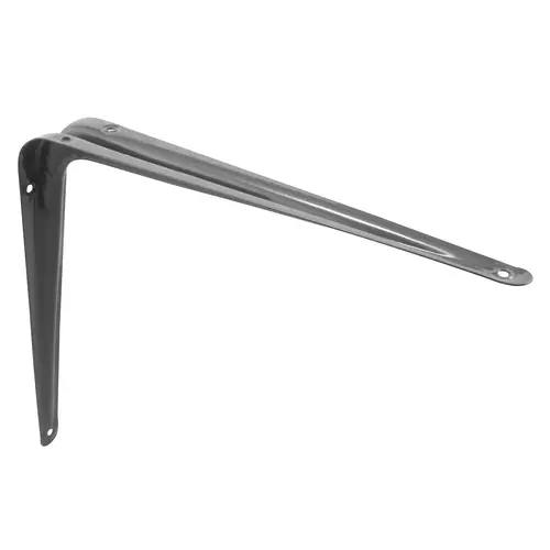 10 in. x 12 in. Gray Stamped Steel Shelf Brackets - Pair 10 in. x 12 in. Gray Stamped Steel Shelf Brackets - Pair