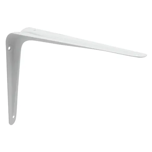 6 in. x 8 in. White Enamel Steel Shelf Brackets - Pair 6 in. x 8 in. White Enamel Steel Shelf Brackets - Pair