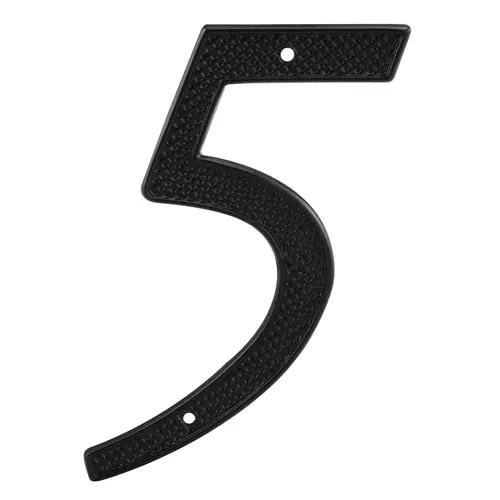 4-1/4 in. Tall House Number 5 Black Diecast - Pair 4-1/4 in. Tall House Number 5 Black Diecast - Pair