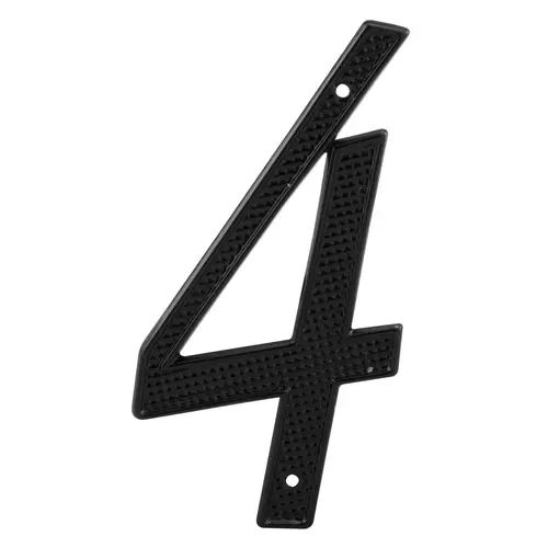 4 in. Black Number 4 - Pair