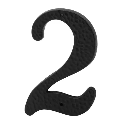 3 in. House Number 2 With Nails Black Plastic - Pair 3 in. House Number 2 With Nails Black Plastic - Pair
