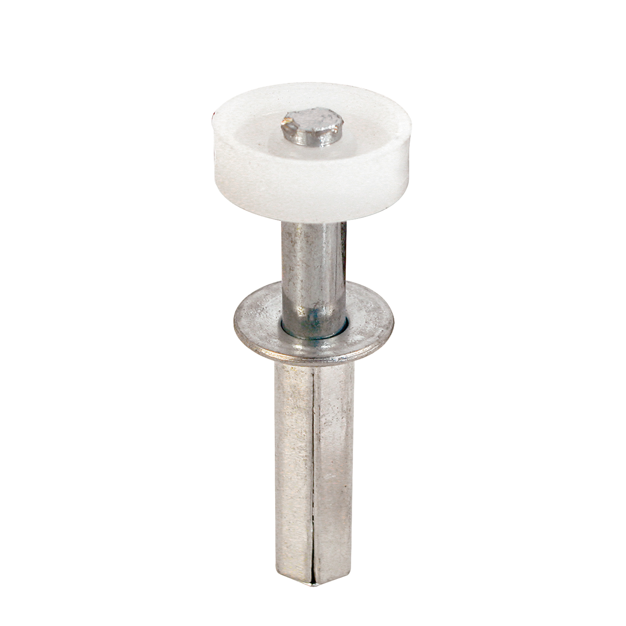 Prime-Line MP6544 7/8 in., Steel Base with Nylon Roller, Spring-Loaded Bi-Fold Door Top Guide Wheel - pack of 2