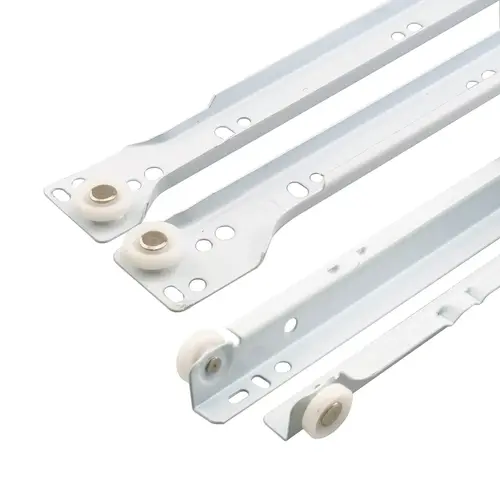 17-3/4 in. White Steel Drawer Track Guide Slide Kit 17-3/4 in. White Steel Drawer Track Guide Slide Kit