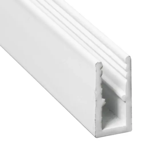 PL-14166 Window Frame, 5/8 in W, 94 in L, Aluminum, White - 94" Stock Length