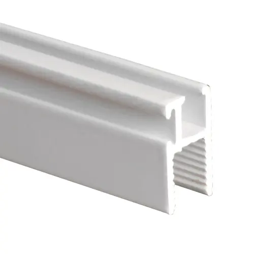 Window Screen Frame, Side & Top Triple Track, White, 11/32 x 5/8 x 72-In. - 72" Stock Length Window Screen Frame, Side & Top Triple Track, White, 11/32 x 5/8 x 72-In. - 72" Stock Length