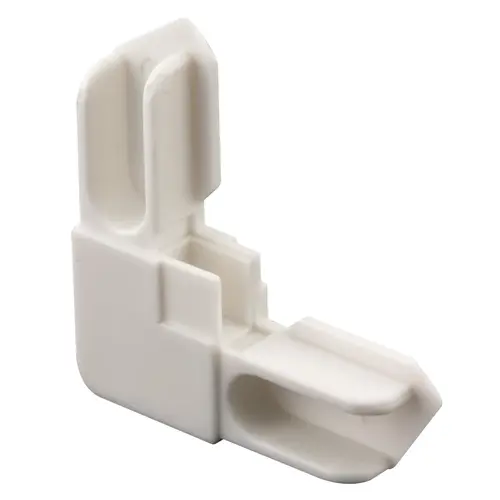 PL-14314 Window Frame Corner, 3/8 in W, Plastic, White - pack of 20