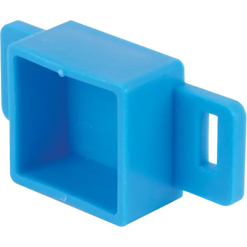 Drawer Track Backplate, 15/16 in L, 1 in W, Plastic, Raw Pair Blue