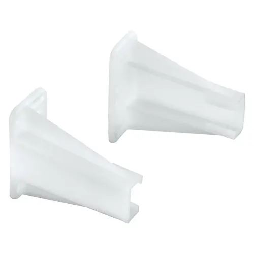 Drawer Slides Track Bracket 2-3/4" L Plastic Ball-Bearing Rollers White Pair