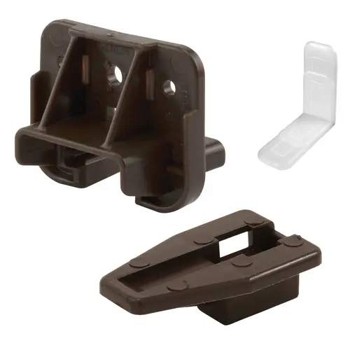 Drawer Track Guides and Glides, Plastic, Dark Brown - pack of 2