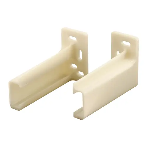 Drawer Track Backplate, Nylon, Raw Pair White