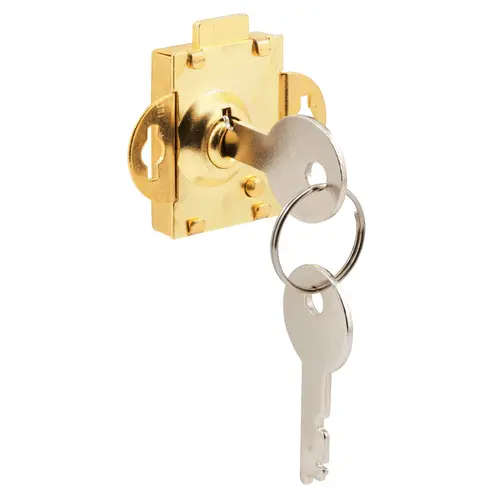 Mailbox Lock Brass Plated Steel Counter Clockwise Brass Plated