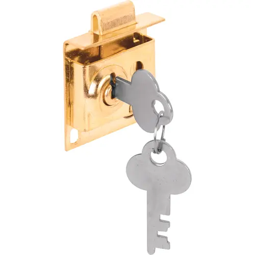 5/16 in. Bolt Throw Steel Brass-Plated Mailbox Lock with Offset Keyway (Single Pack)