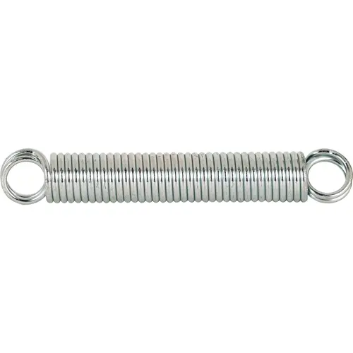 Extension Spring, Spring Steel Construction, Nickel-Plated Finish, 0.135 GA x 1 in. x 7 in., Closed Double Loop (Single Pack)