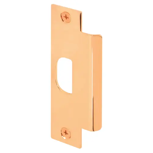 Door Strike Plate, 4-7/8 in L, 1-1/4 in W, Steel, Brass Door Strike Plate, 4-7/8 in L, 1-1/4 in W, Steel, Brass