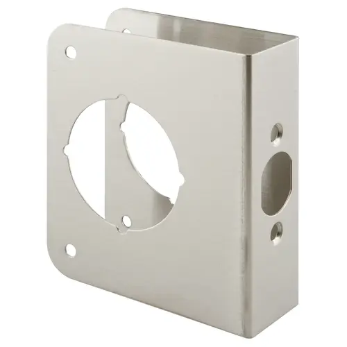 Lock and Door Reinforcer, 2-3/8 in Backset, 1-3/8 in Thick Door, Stainless Steel, 4-1/2 in H Lock and Door Reinforcer, 2-3/8 in Backset, 1-3/8 in Thick Door, Stainless Steel, 4-1/2 in H