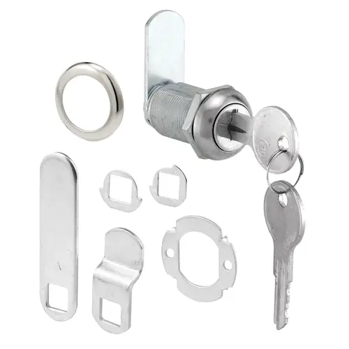 Drawer and Cabinet Lock, Keyed Lock, Y11 Yale Keyway, Stainless Steel, Chrome