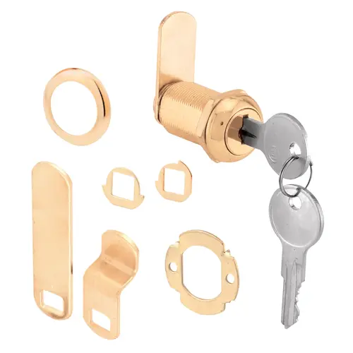 Cabinet/Drawer Lock Bright Brass Gold Steel Bright Brass