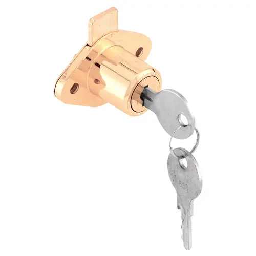 Drawer and Cabinet Lock, Keyed Lock, Y13 Yale Keyway, Brass