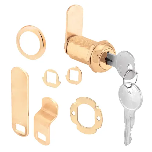 Drawer and Cabinet Lock, Keyed Lock, Y13 Yale Keyway, Brass Drawer and Cabinet Lock, Keyed Lock, Y13 Yale Keyway, Brass